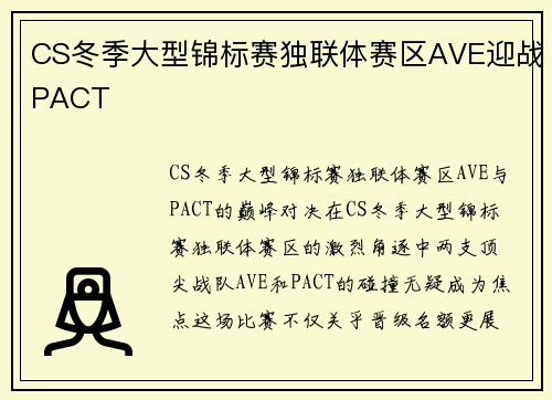 CS冬季大型锦标赛独联体赛区AVE迎战PACT